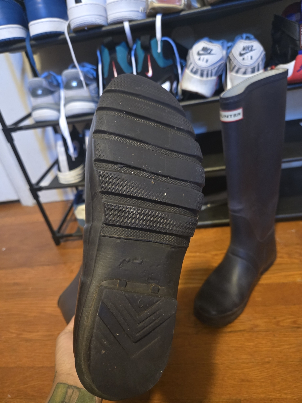 Hunter Tall Black Rain Boots - Picture 5 of 7